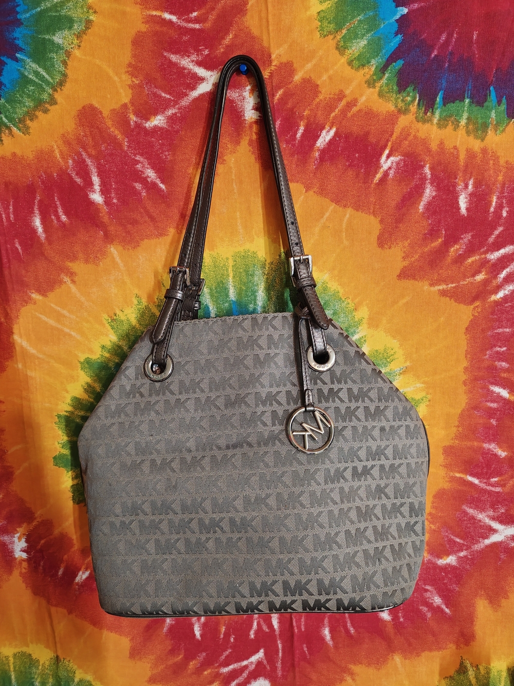 Michael Kors Collection Brown Logo Shoulder Bag